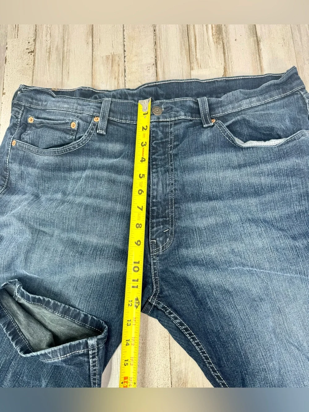 Levi's Men's 505 Regular Fit 38x30 Denim Jeans Medium Stonewash